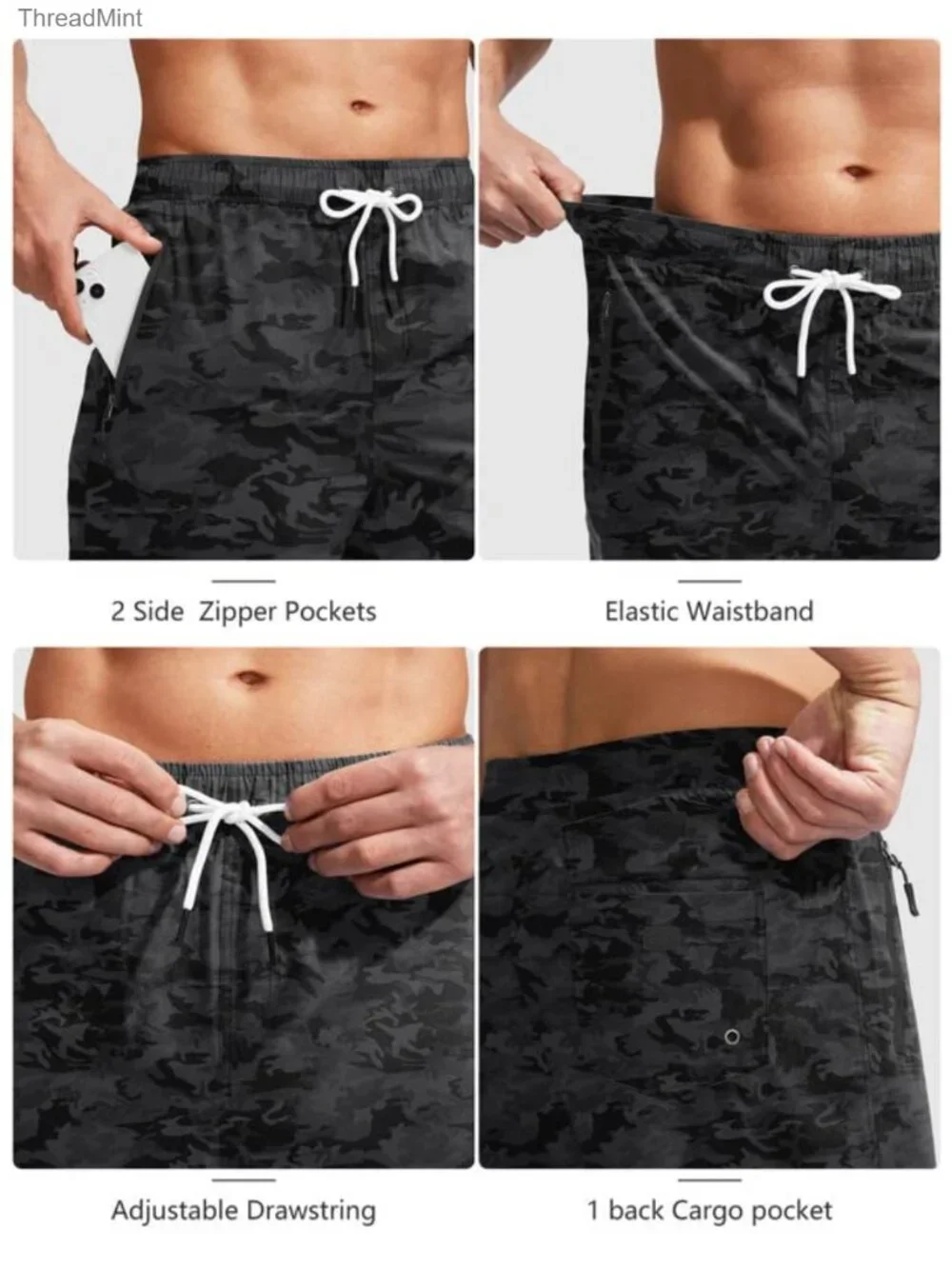 Men's Quick Dry Swim Trunks with Pockets